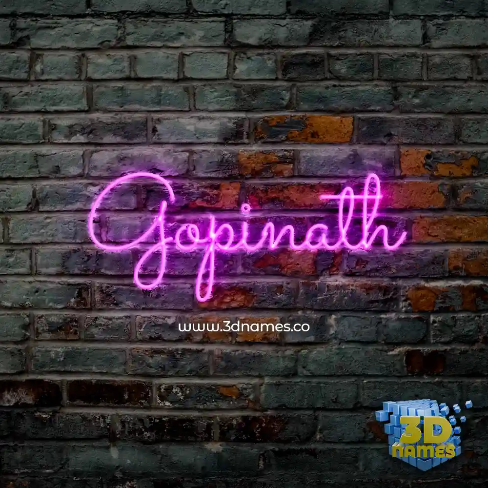gopinath in Pink Neon style - 3D name wallpaper