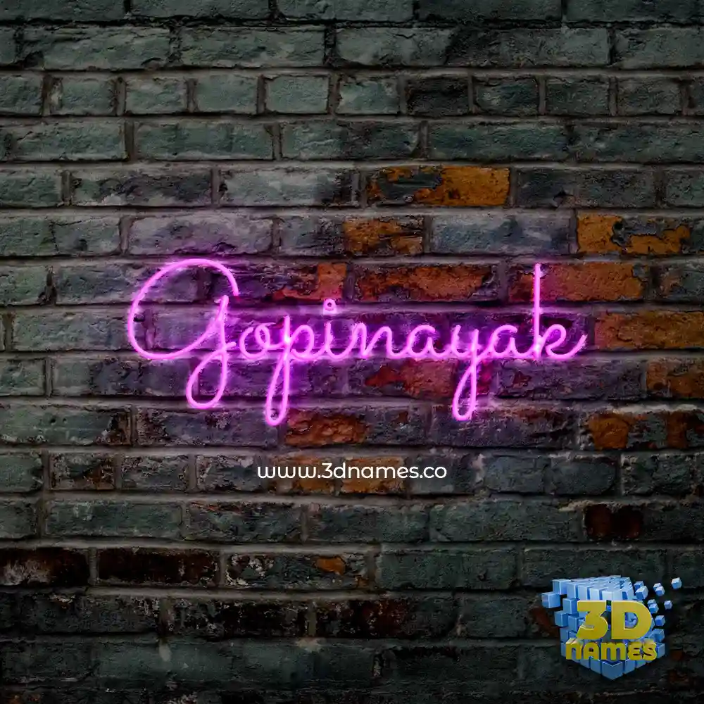 gopinayak in Pink Neon style - 3D name wallpaper