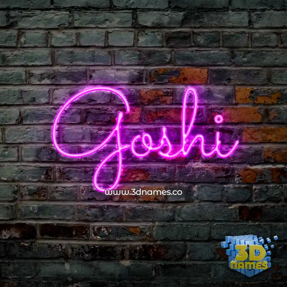 goshi in Pink Neon style - 3D name wallpaper