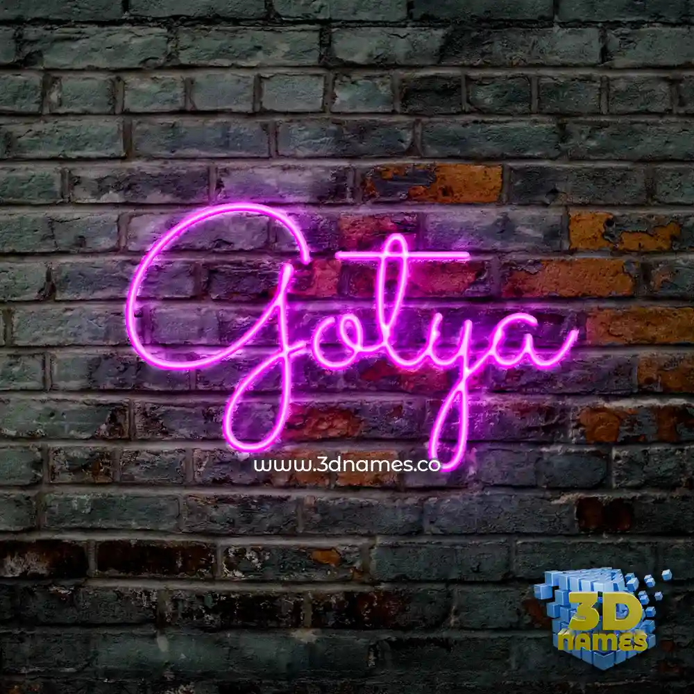 gotya in Pink Neon style - 3D name wallpaper