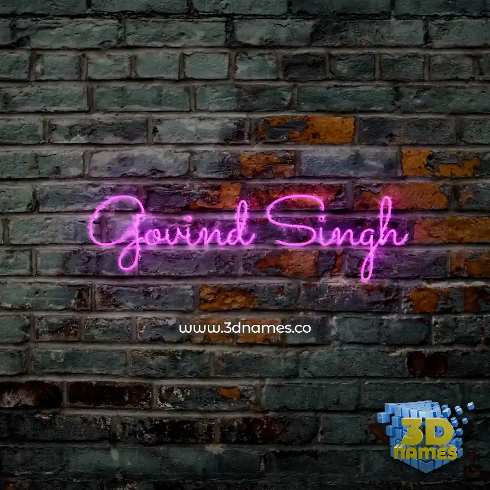 govind singh in Pink Neon style - 3D name wallpaper