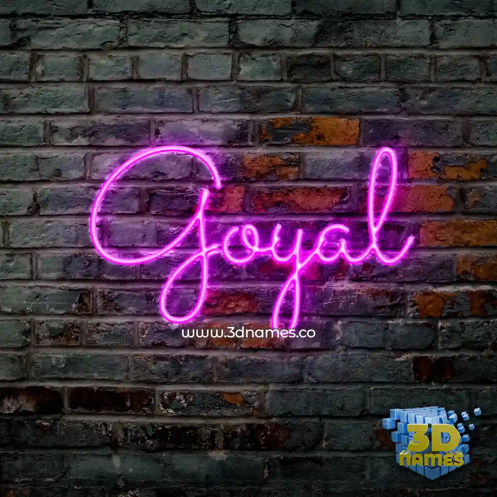 goyal in Pink Neon style - 3D name wallpaper