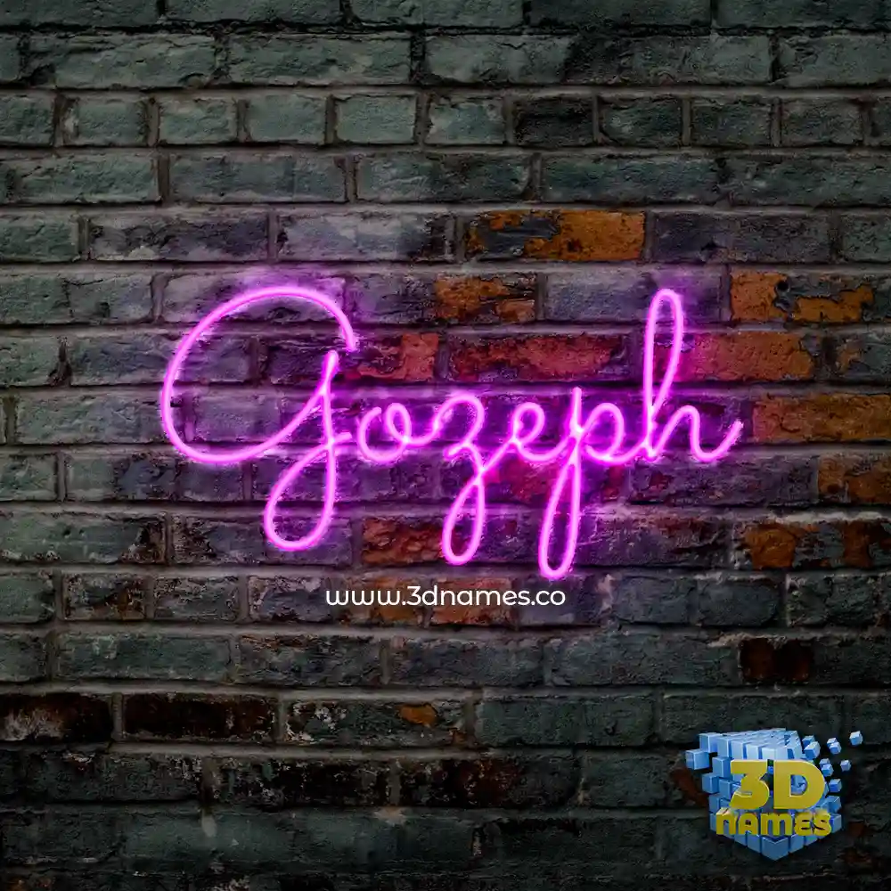 gozeph in Pink Neon style - 3D name wallpaper