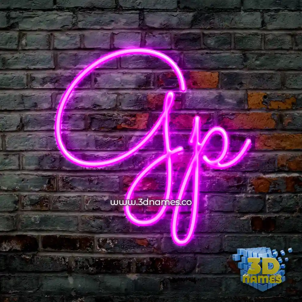 gp in Pink Neon style - 3D name wallpaper