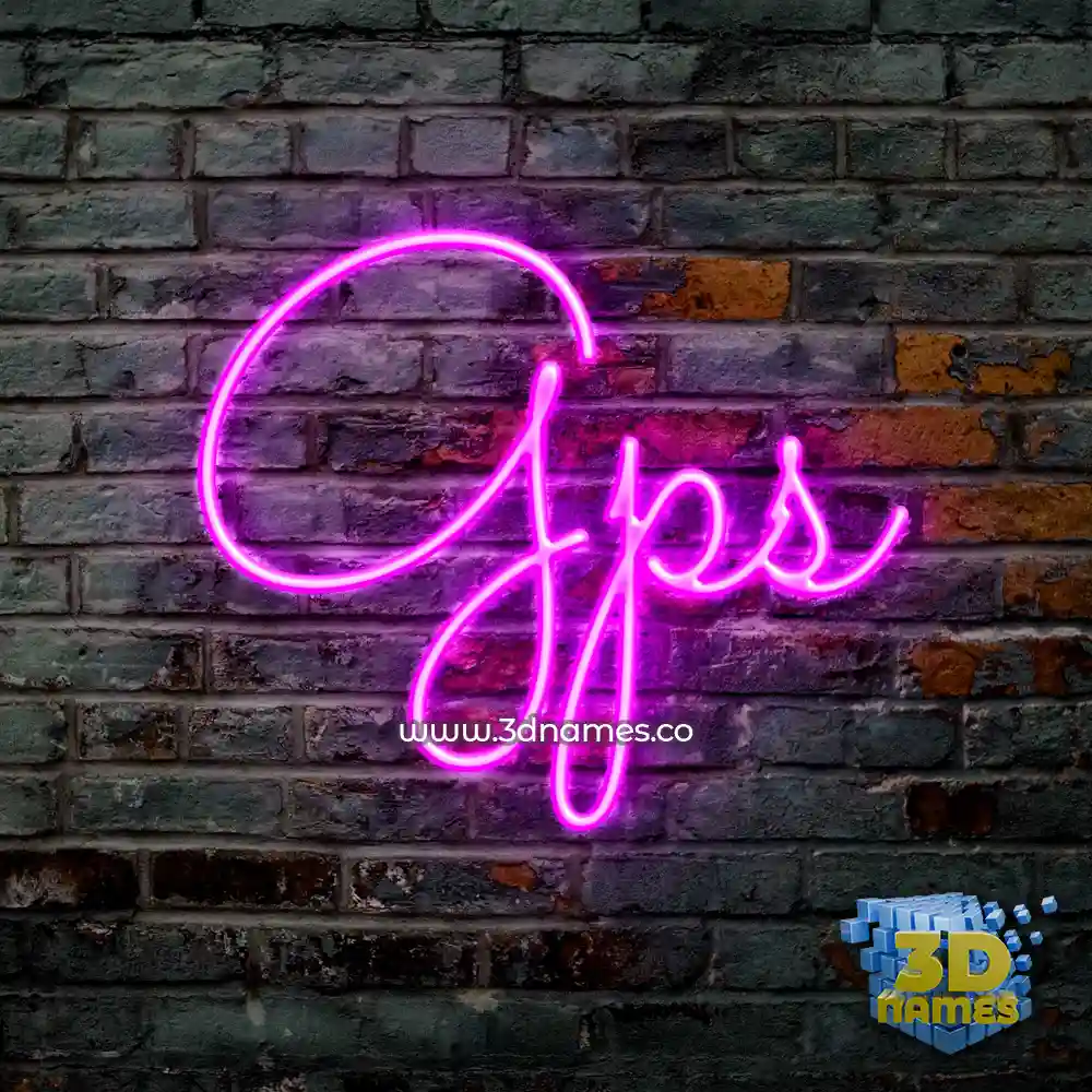 gps in Pink Neon style - 3D name wallpaper