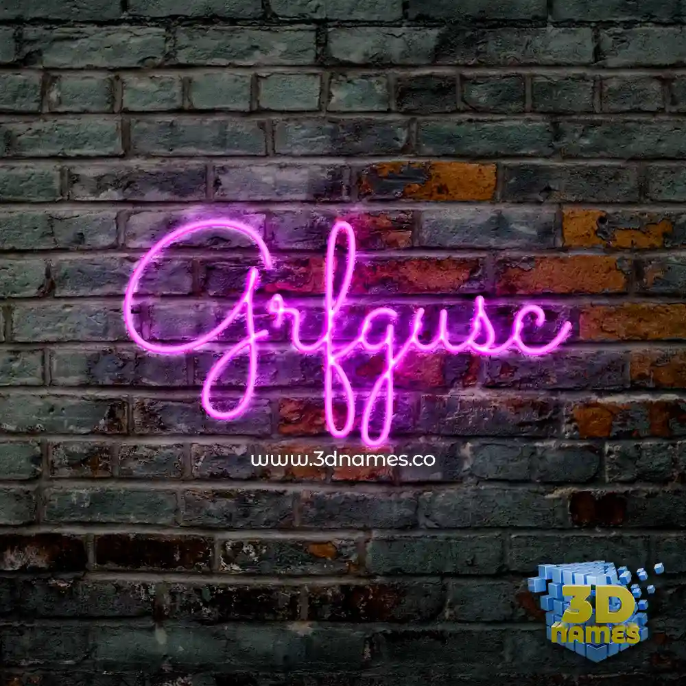 grfgusc in Pink Neon style - 3D name wallpaper