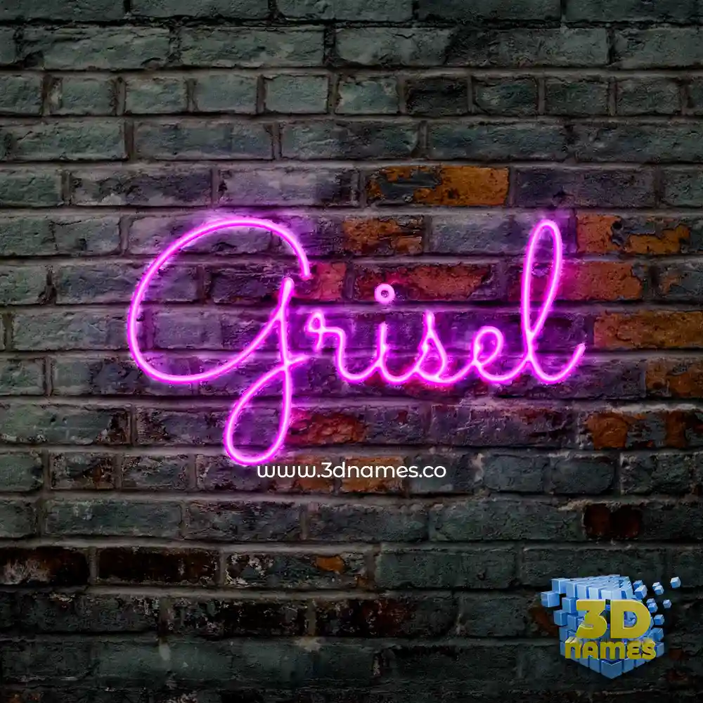 grisel in Pink Neon style - 3D name wallpaper