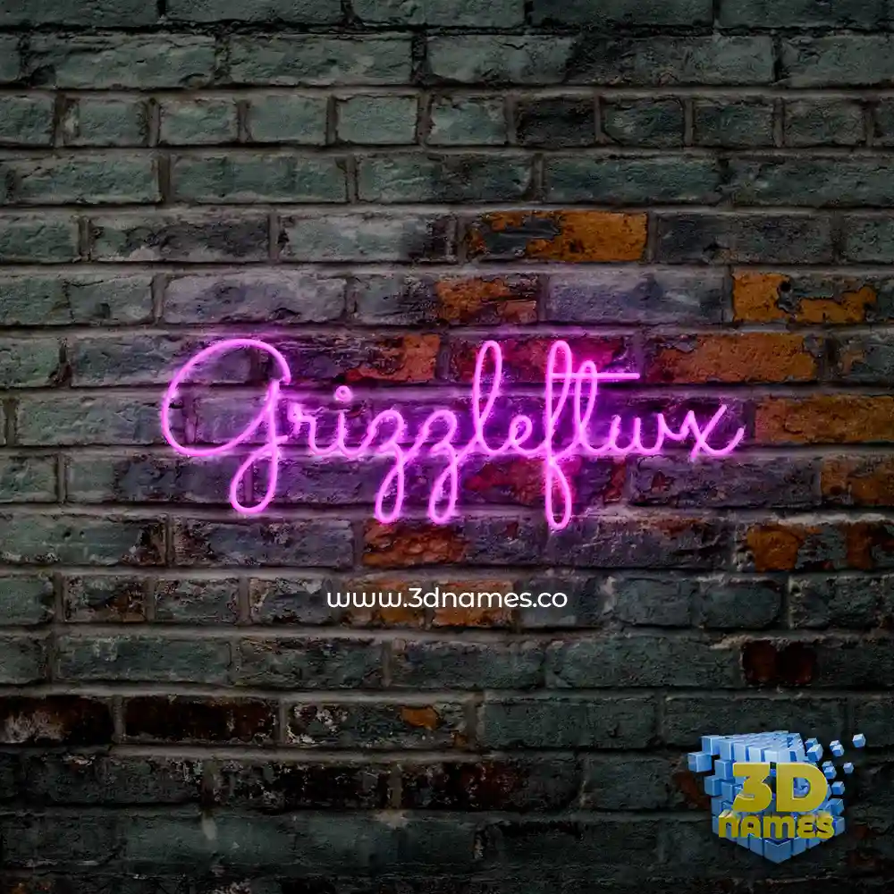 grizzleftwx in Pink Neon style - 3D name wallpaper