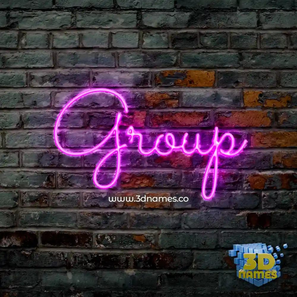 group in Pink Neon style - 3D name wallpaper