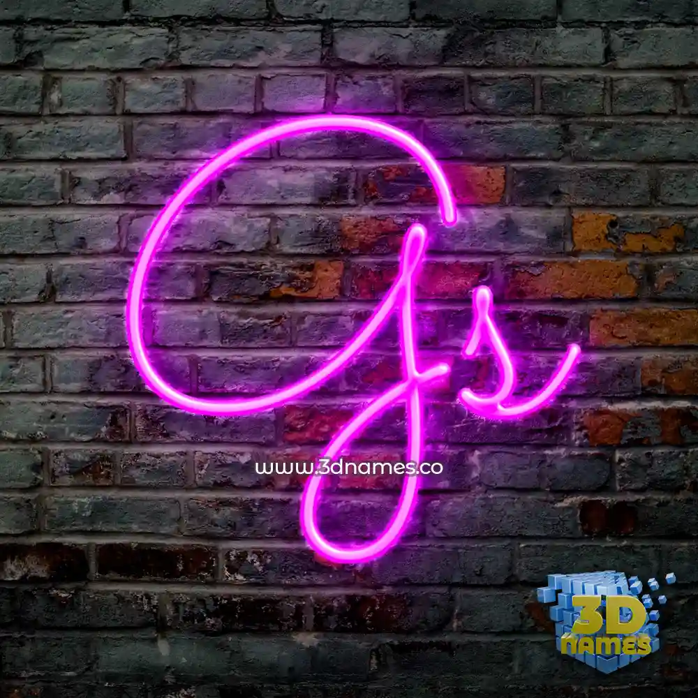 gs in Pink Neon style - 3D name wallpaper