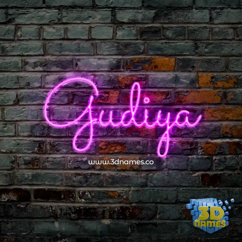 gudiya in Pink Neon style - 3D name wallpaper