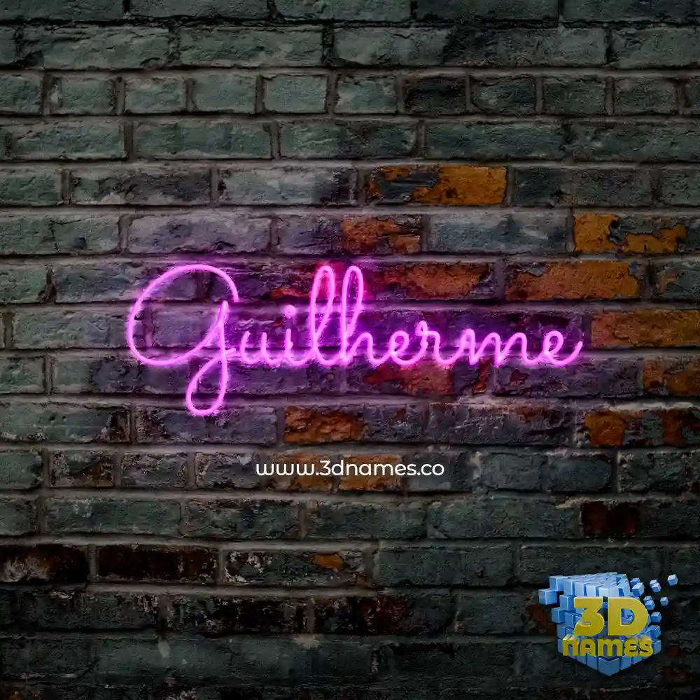 guilherme in Pink Neon style - 3D name wallpaper