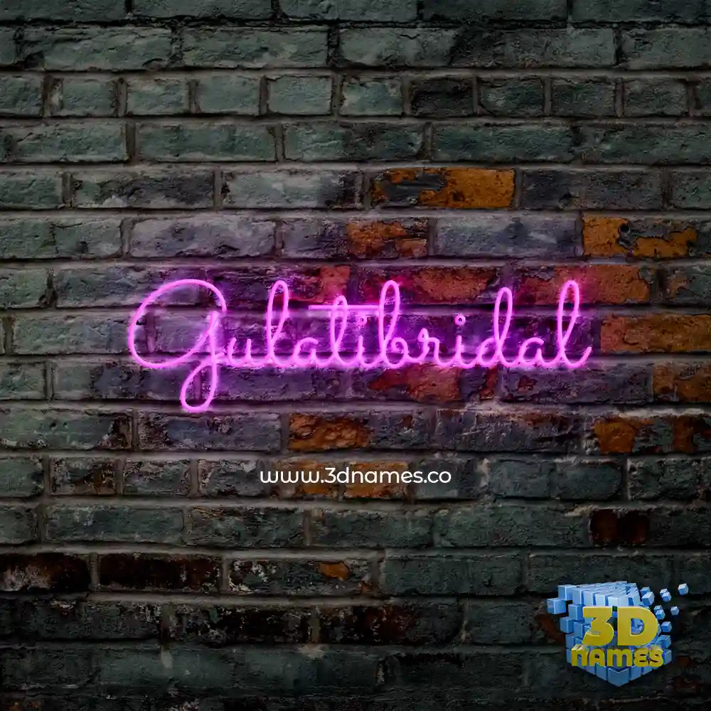 gulatibridal in Pink Neon style - 3D name wallpaper