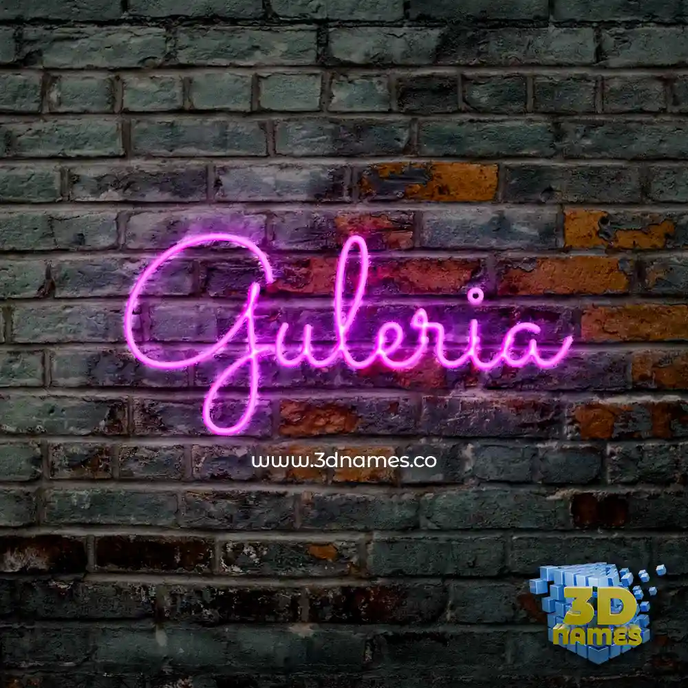 guleria in Pink Neon style - 3D name wallpaper