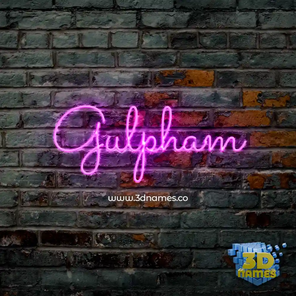 gulpham in Pink Neon style - 3D name wallpaper