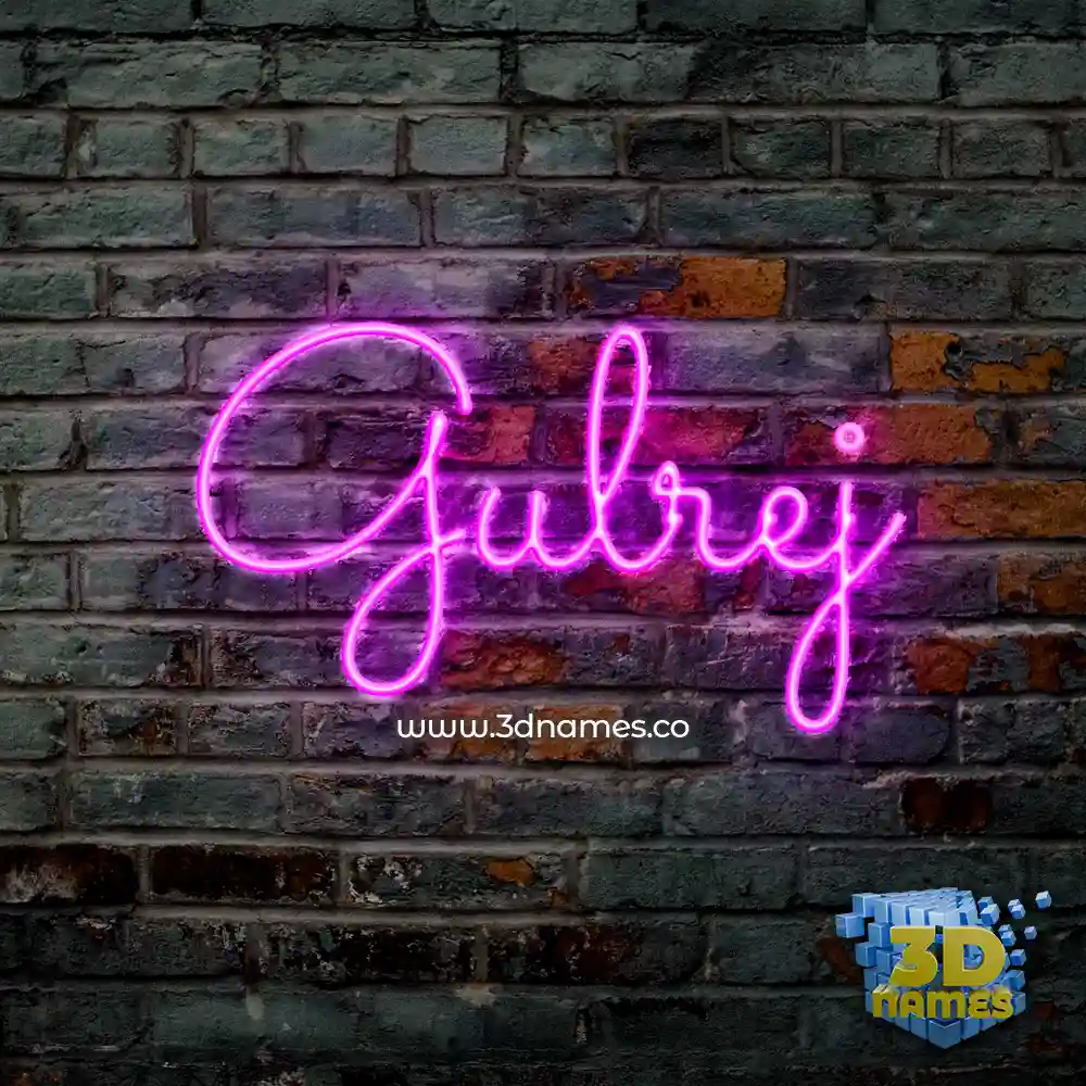 gulrej in Pink Neon style - 3D name wallpaper
