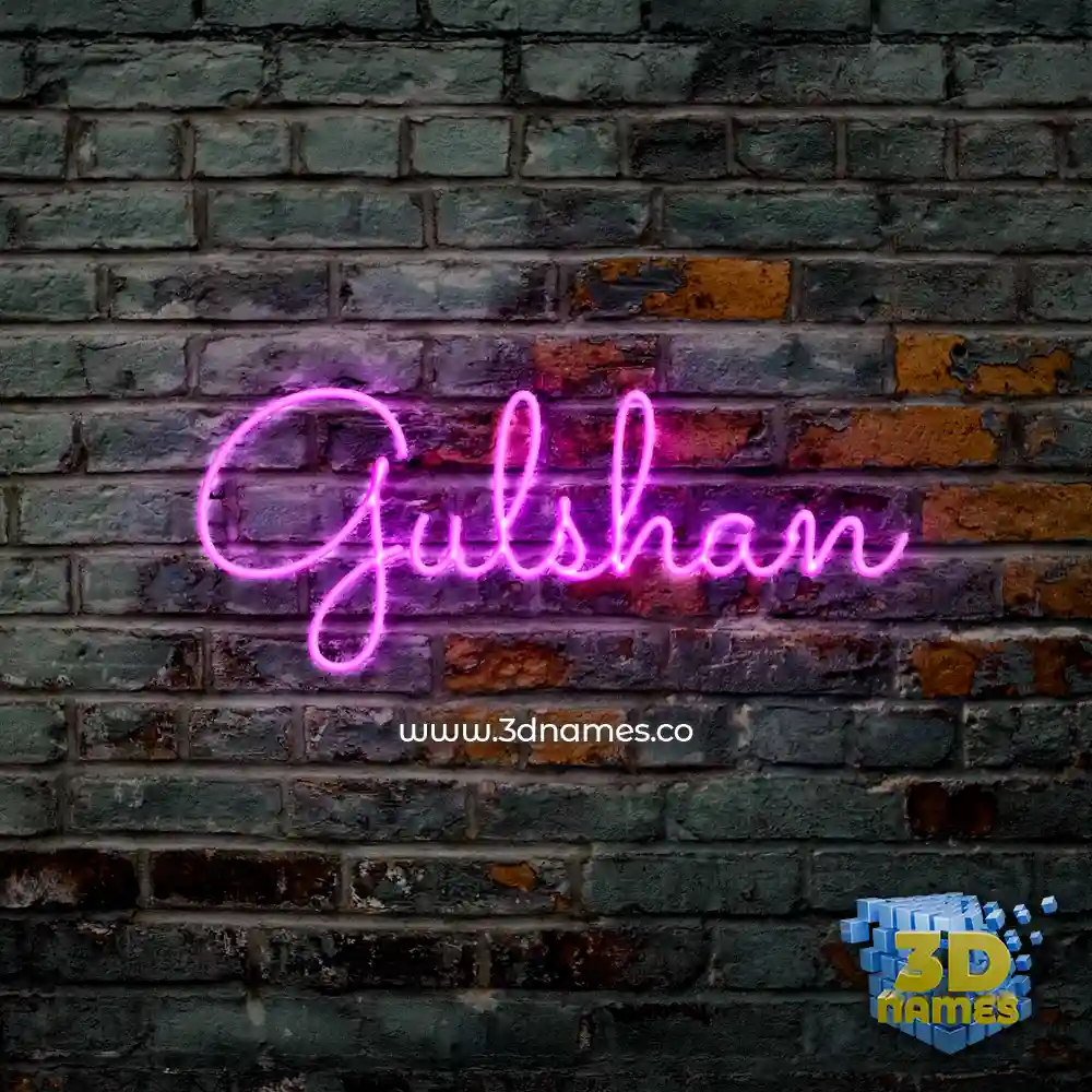 gulshan in Pink Neon style - 3D name wallpaper
