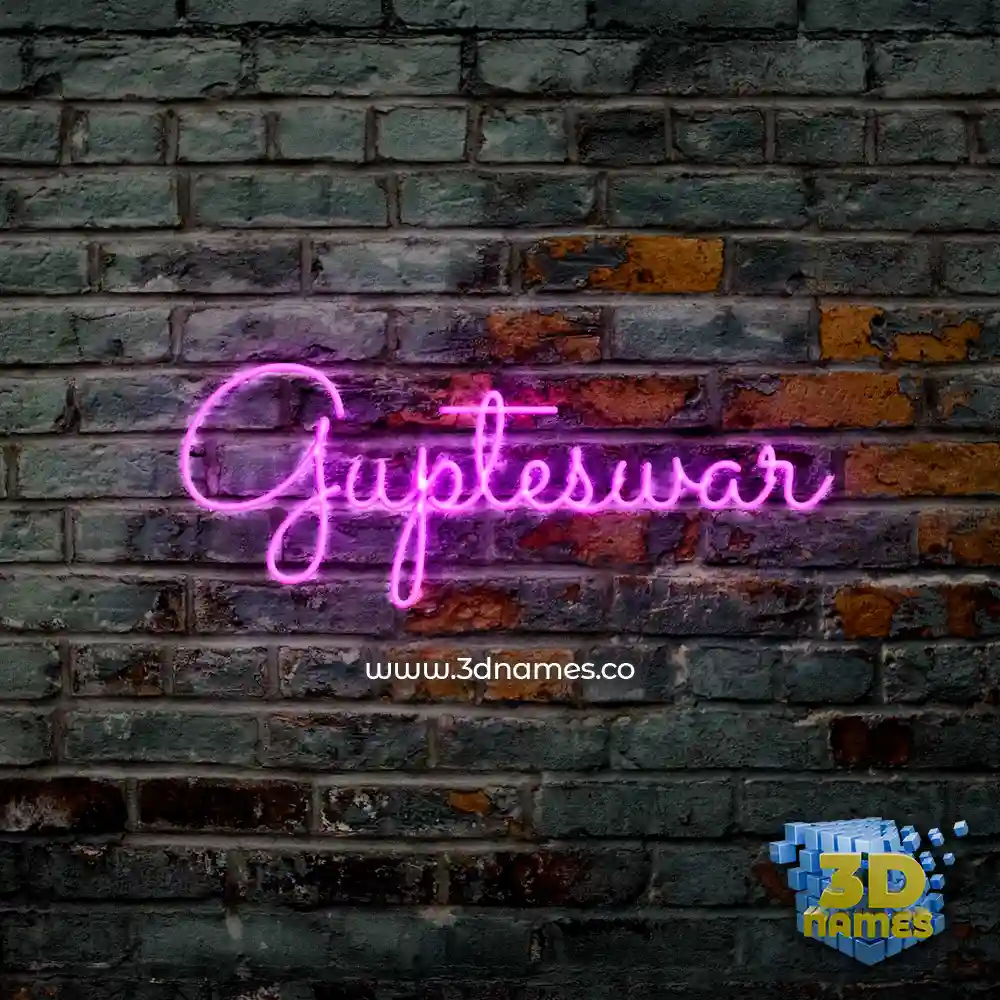 gupteswar in Pink Neon style - 3D name wallpaper