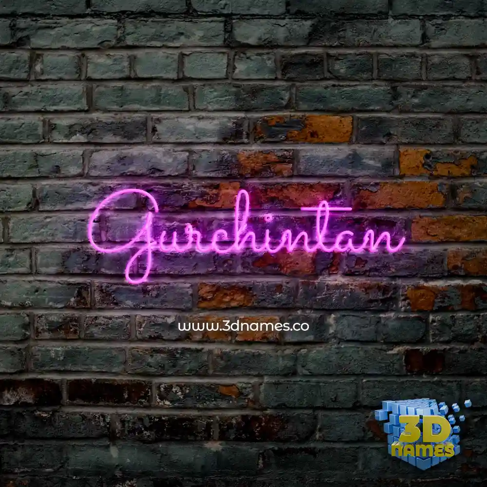 gurchintan in Pink Neon style - 3D name wallpaper