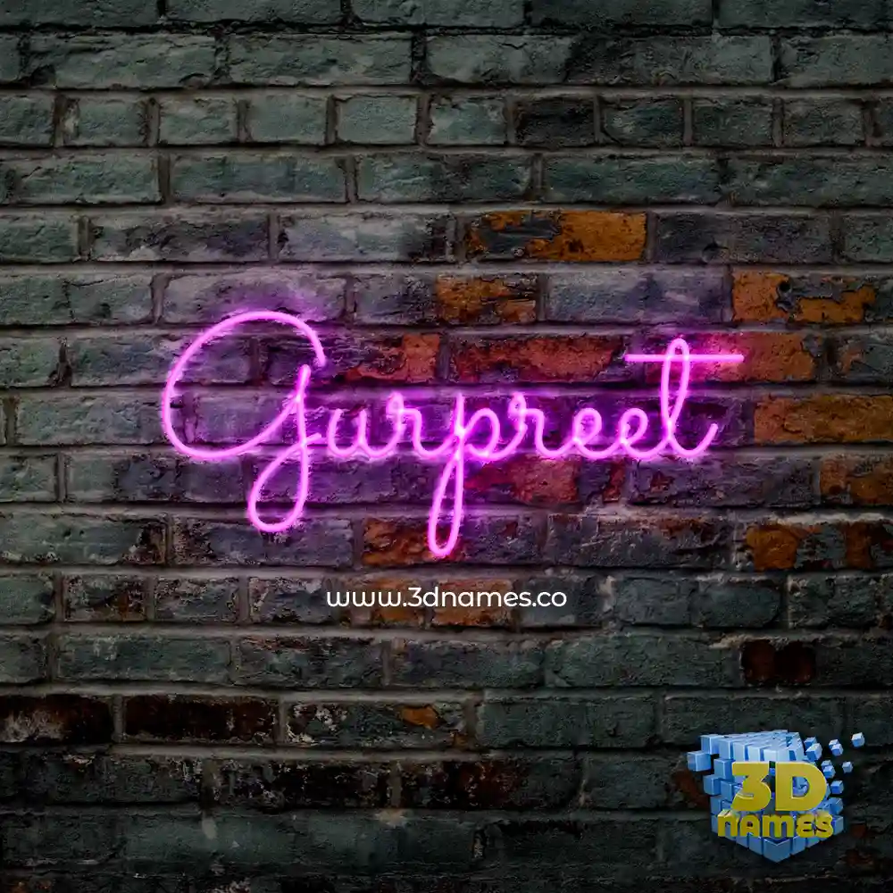 gurpreet in Pink Neon style - 3D name wallpaper