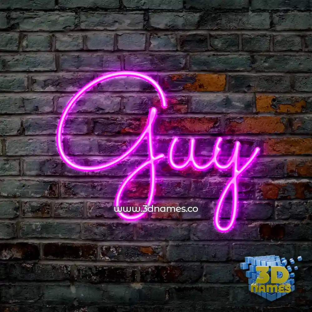 guy in Pink Neon style - 3D name wallpaper