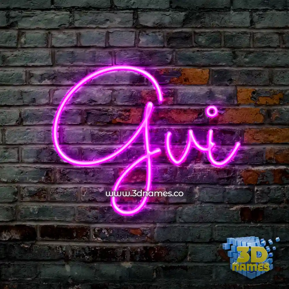 gvi in Pink Neon style - 3D name wallpaper
