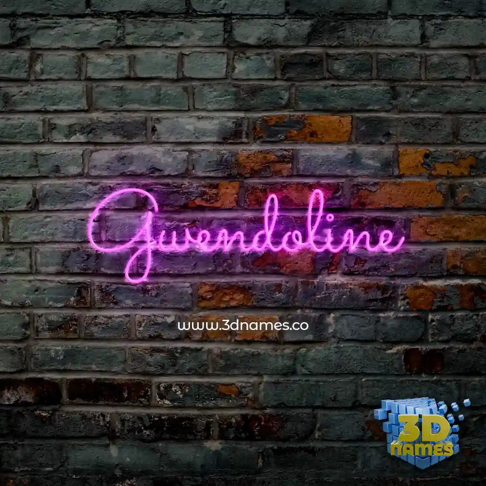 gwendoline in Pink Neon style - 3D name wallpaper