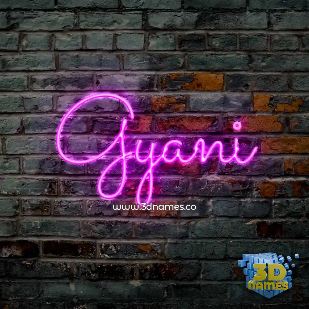 gyani in Pink Neon style - 3D name wallpaper