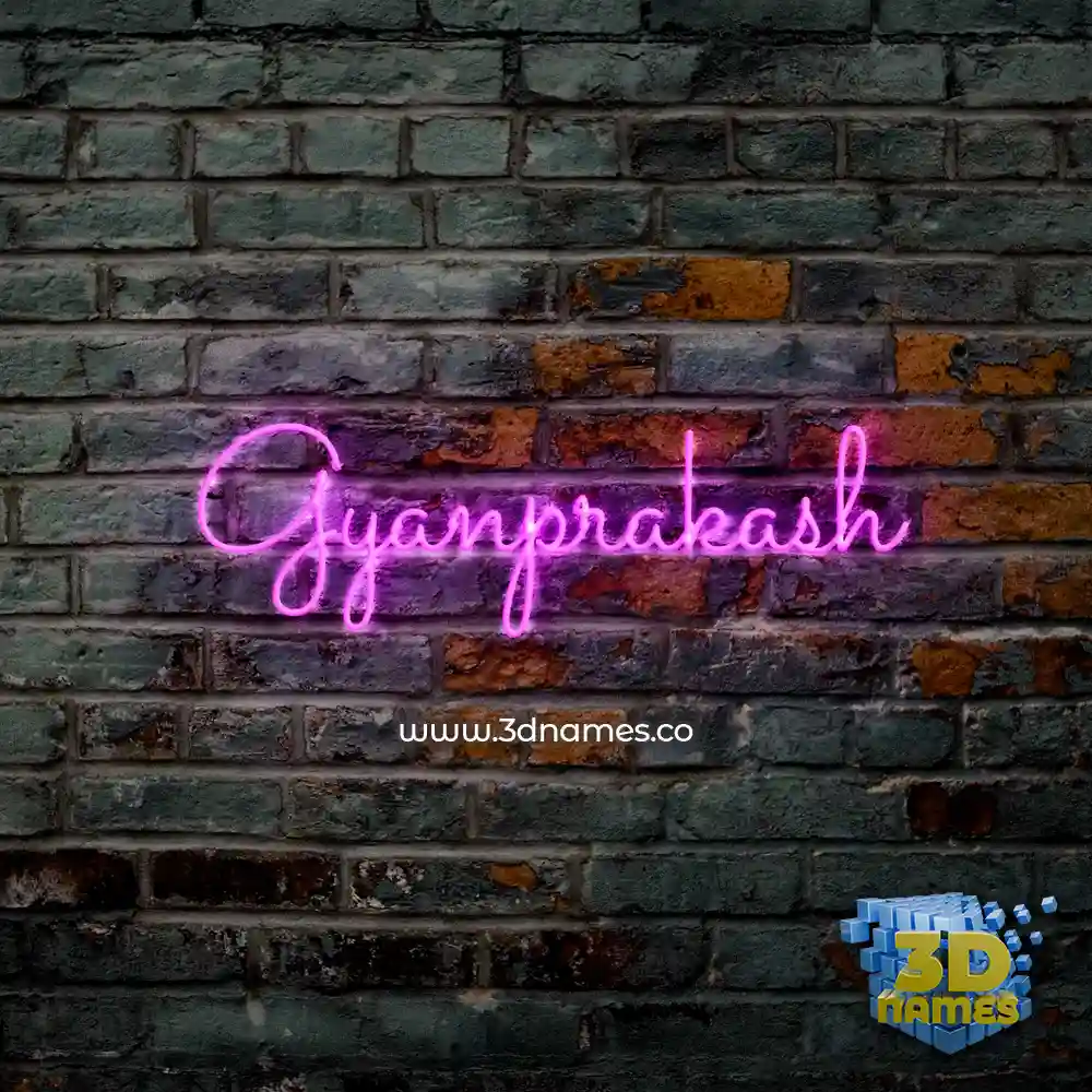 gyanprakash in Pink Neon style - 3D name wallpaper