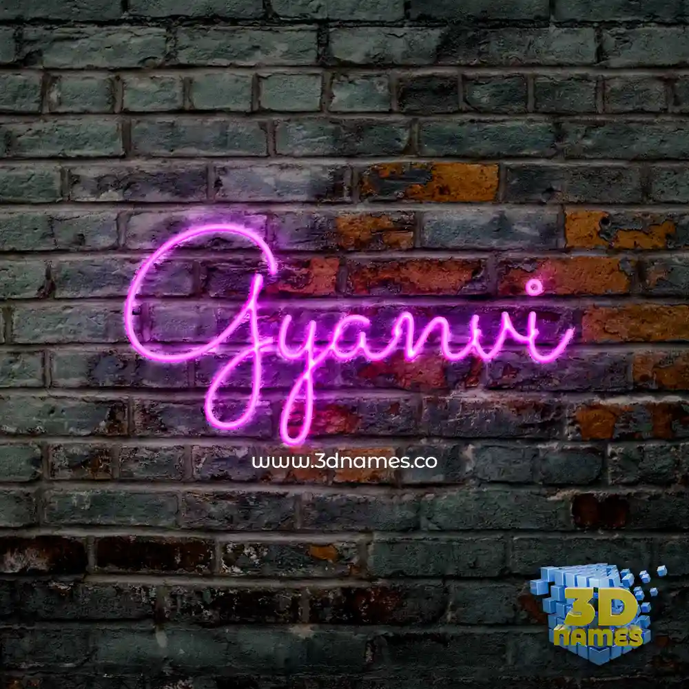 gyanvi in Pink Neon style - 3D name wallpaper