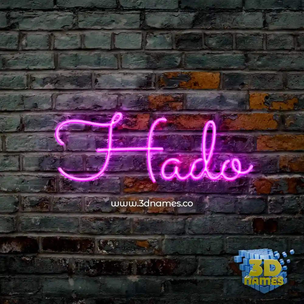 hado in Pink Neon style - 3D name wallpaper