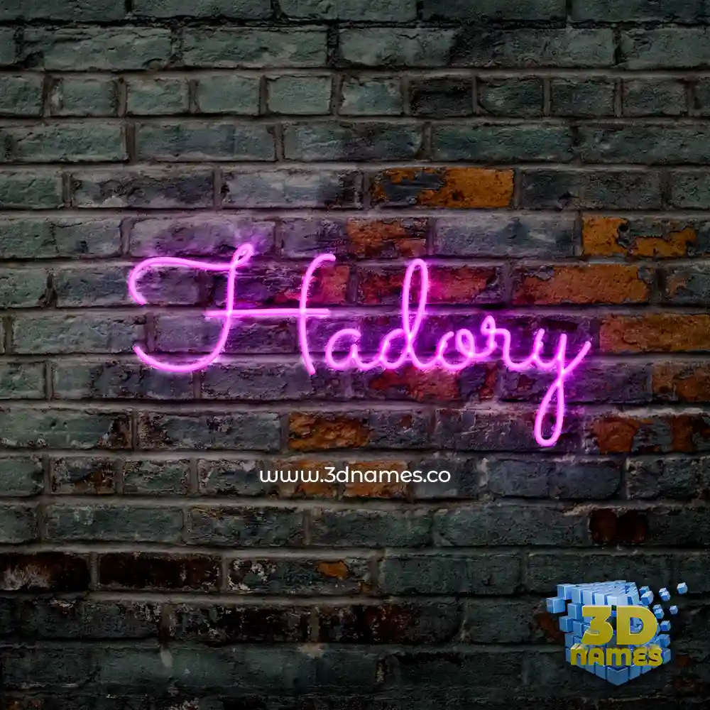 hadory in Pink Neon style - 3D name wallpaper