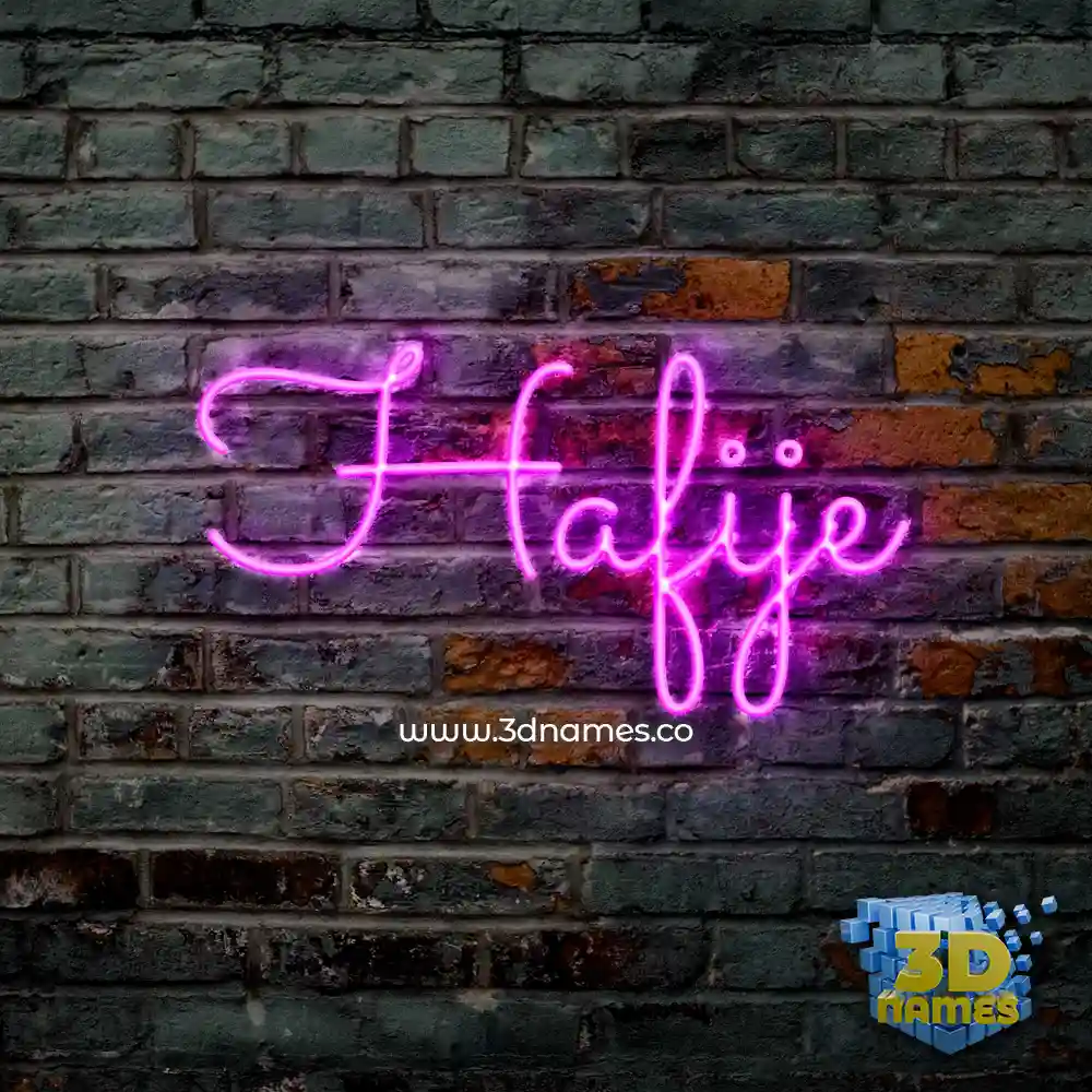 hafije in Pink Neon style - 3D name wallpaper