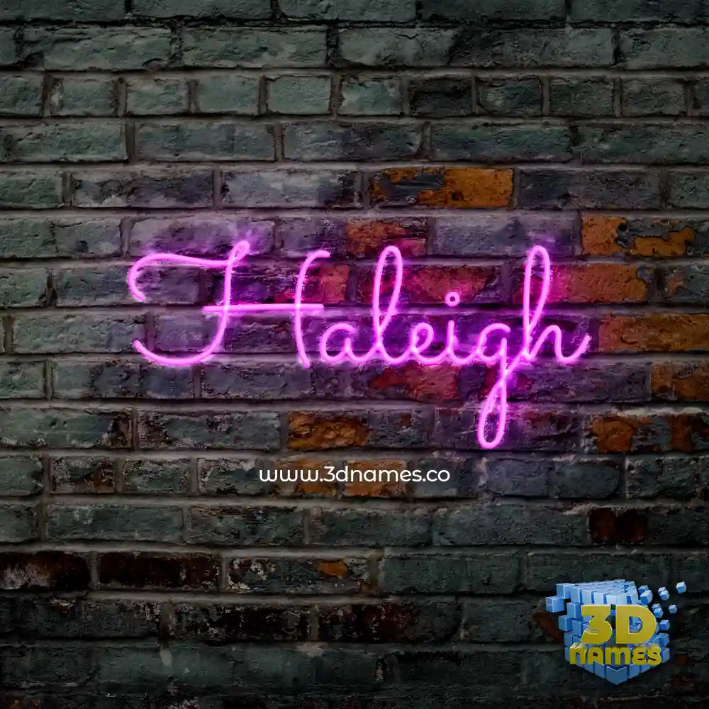 haleigh in Pink Neon style - 3D name wallpaper