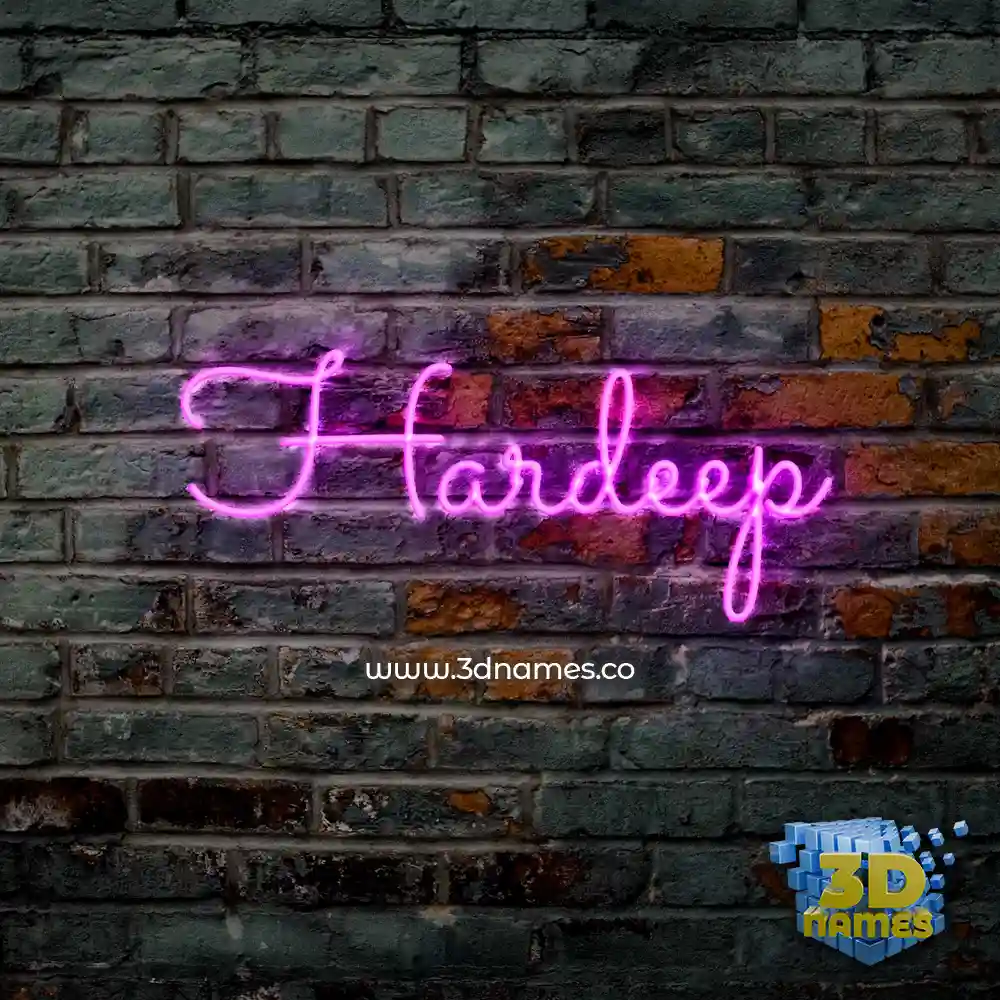 hardeep in Pink Neon style - 3D name wallpaper