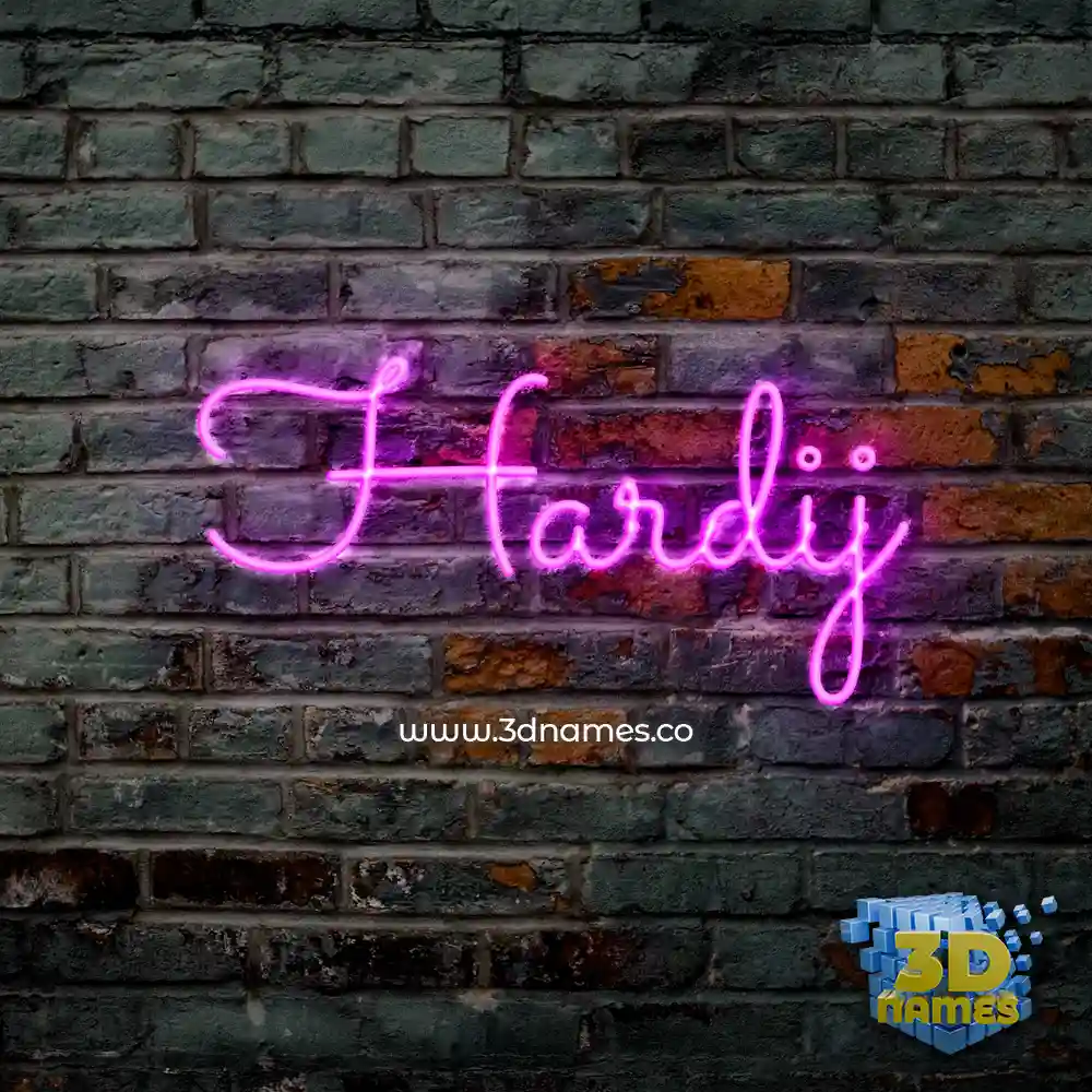 hardij in Pink Neon style - 3D name wallpaper