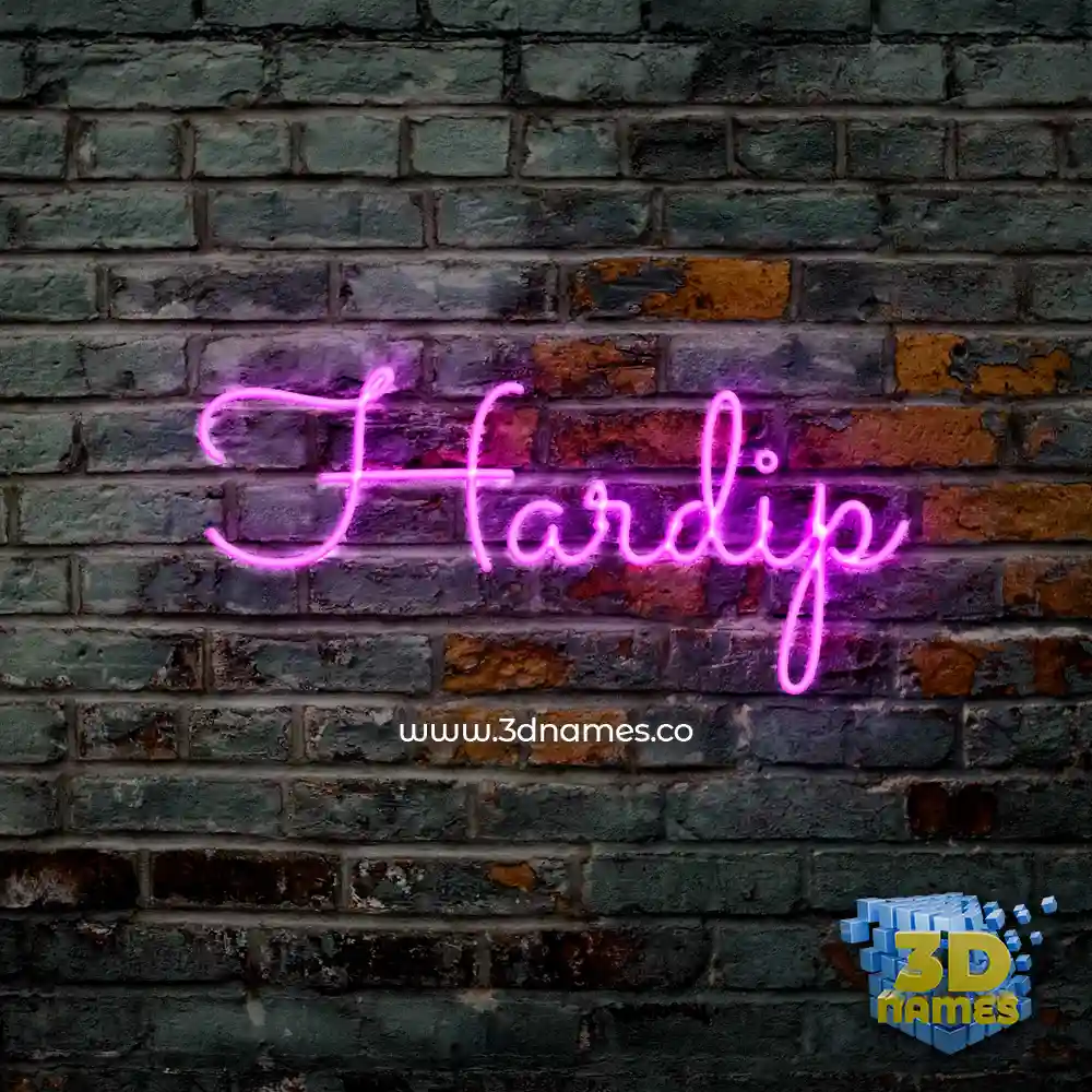 hardip in Pink Neon style - 3D name wallpaper
