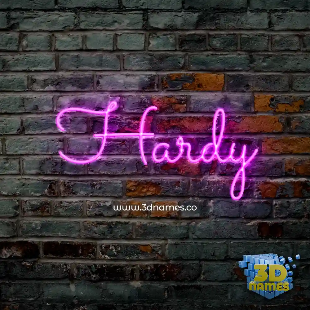 hardy in Pink Neon style - 3D name wallpaper