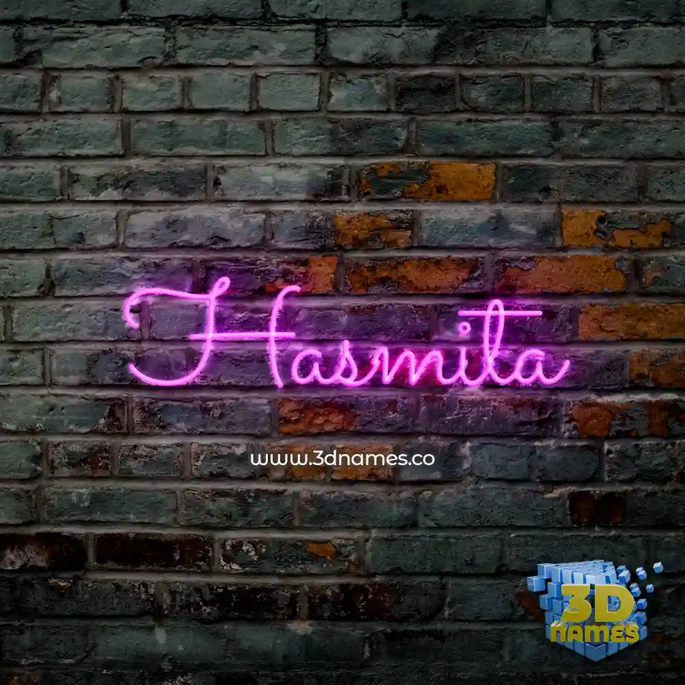 hasmita in Pink Neon style - 3D name wallpaper