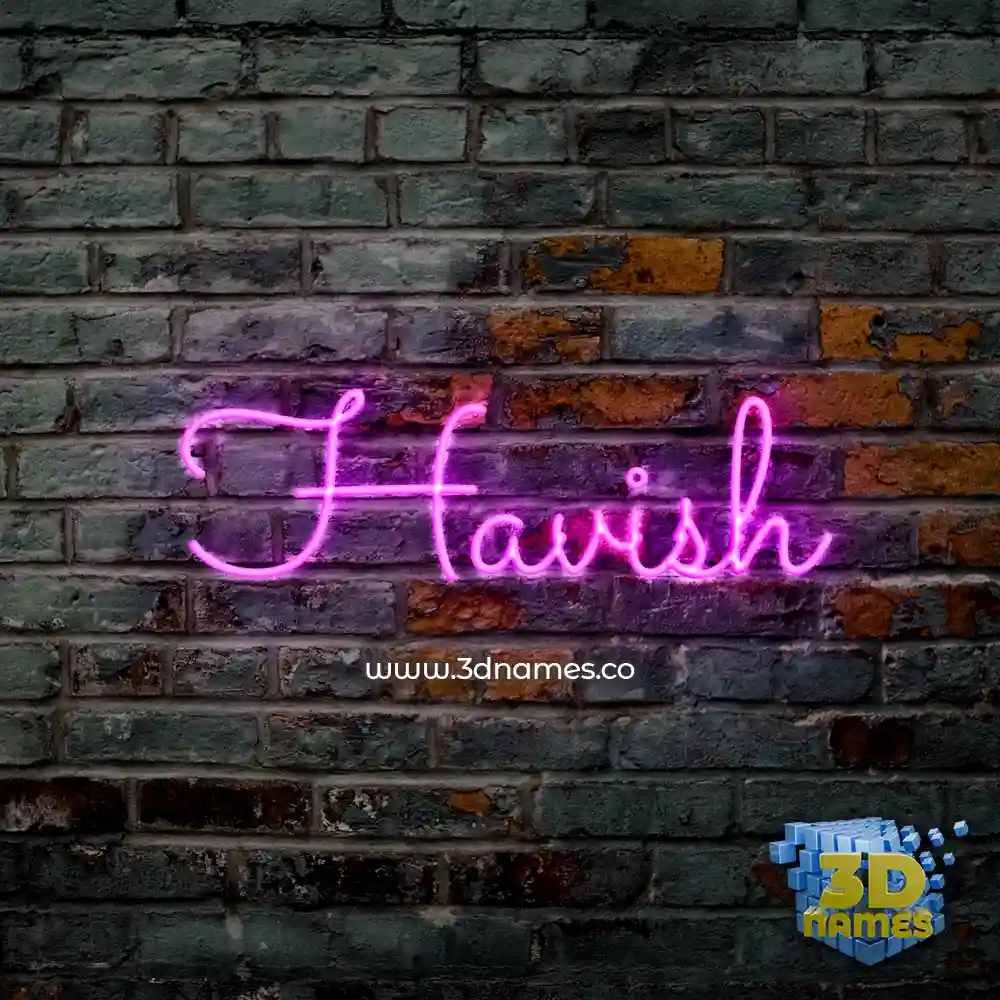 havish in Pink Neon style - 3D name wallpaper