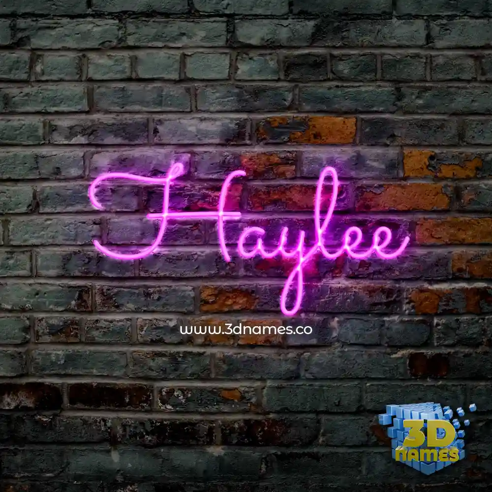 haylee in Pink Neon style - 3D name wallpaper