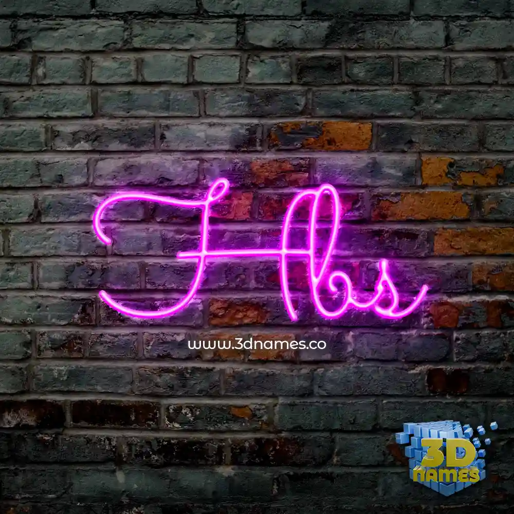 hbs in Pink Neon style - 3D name wallpaper