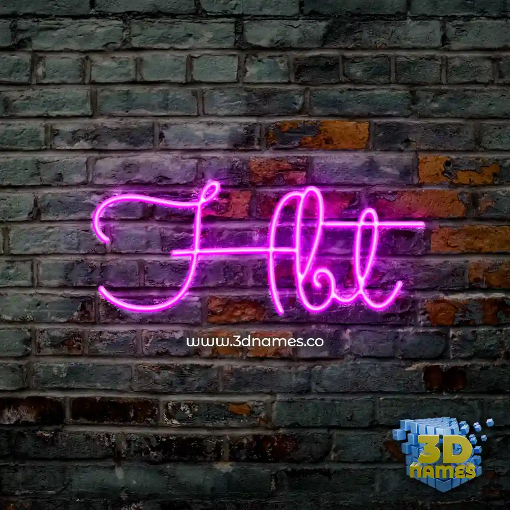 hbt in Pink Neon style - 3D name wallpaper