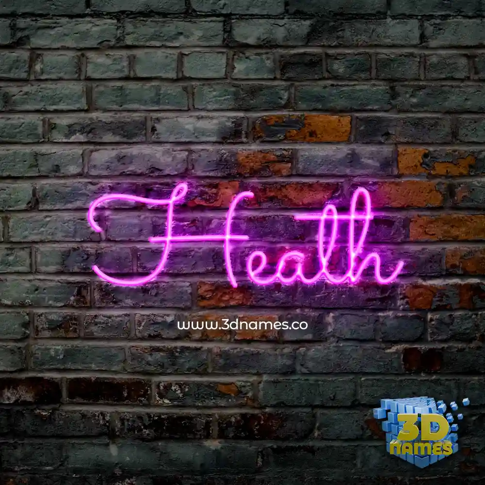 heath in Pink Neon style - 3D name wallpaper