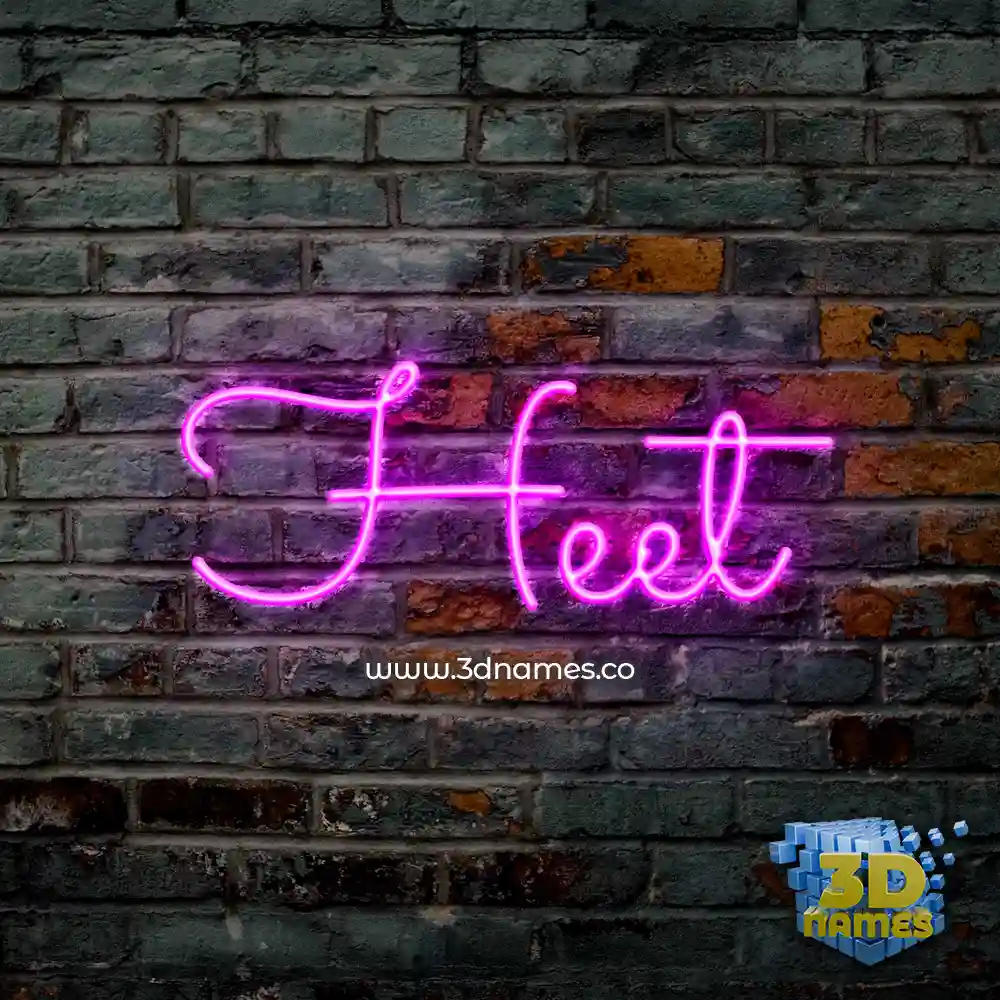 heet in Pink Neon style - 3D name wallpaper