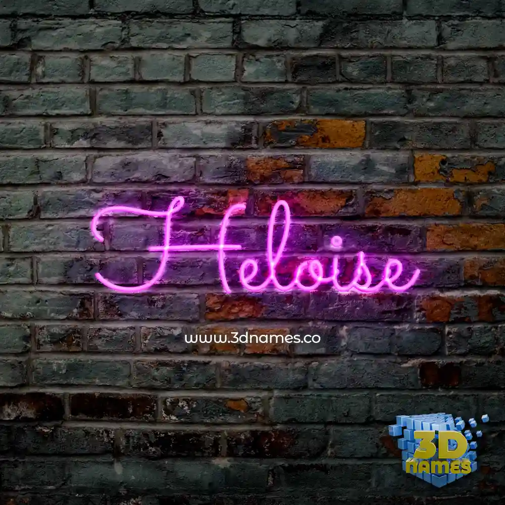 heloise in Pink Neon style - 3D name wallpaper
