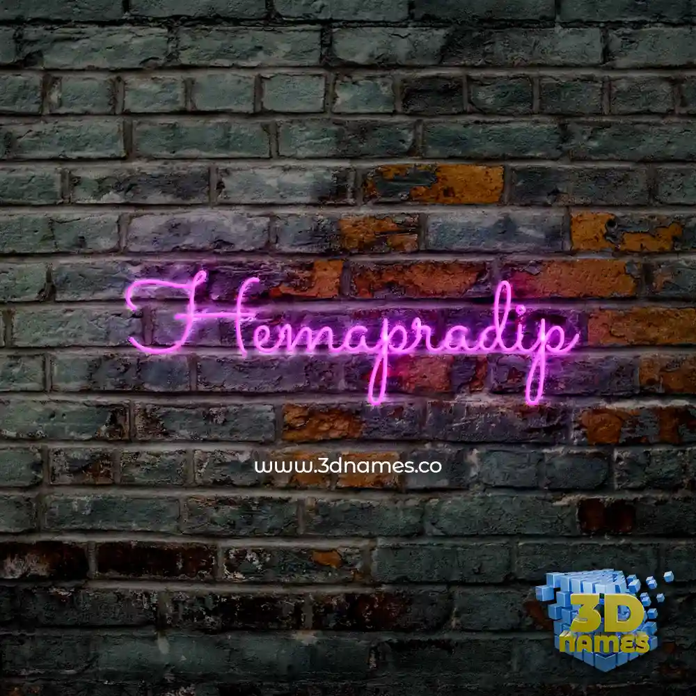 hemapradip in Pink Neon style - 3D name wallpaper