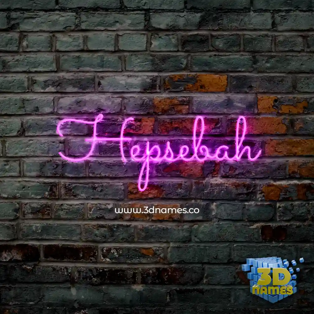 hepsebah in Pink Neon style - 3D name wallpaper