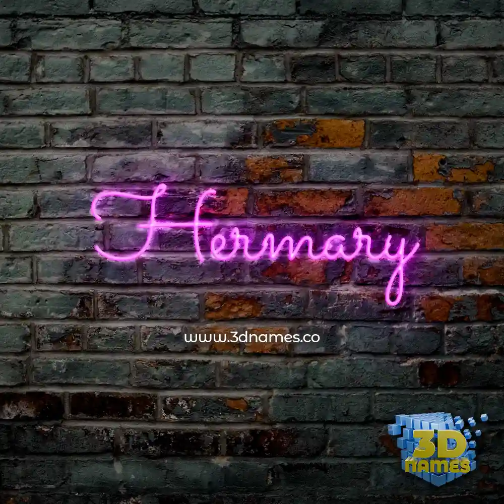 hermary in Pink Neon style - 3D name wallpaper
