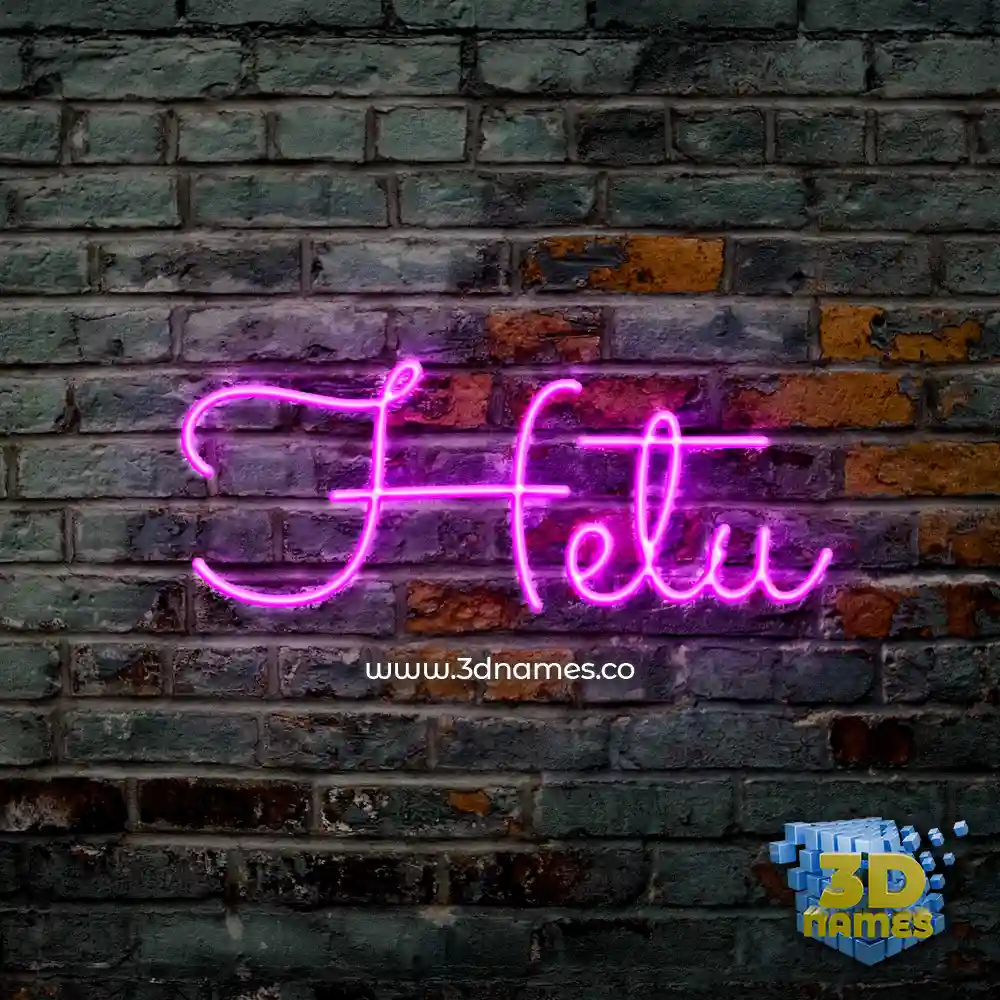 hetu in Pink Neon style - 3D name wallpaper